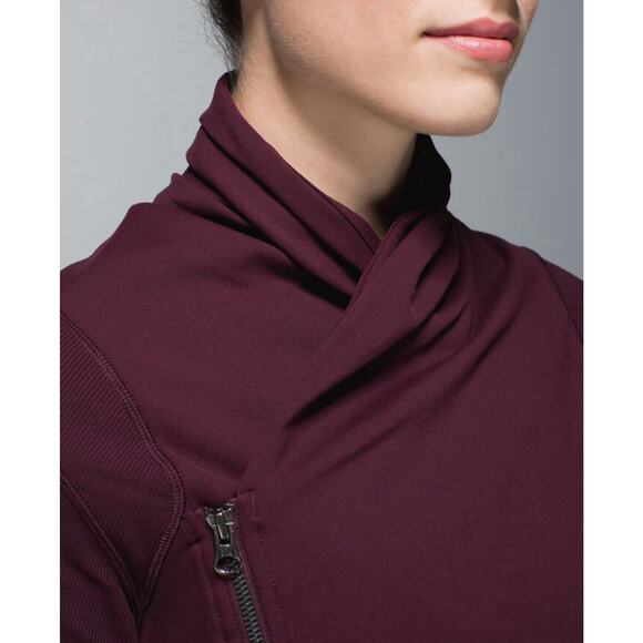 Lululemon Bhakti Yoga Jacket Womens Size 4 Bordeaux Drama Red Athletic Luon - Picture 5 of 10